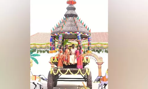 காஞ்சிபுரம் அருகே 5 டன் கரும்பில் உருவான திருத்தேர்- 21 அடி உயரத்தில் அசத்தல்