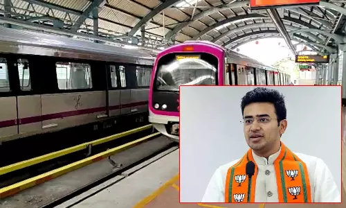 உயரும் பெங்களூரு மெட்ரோ ரெயில் கட்டணம்: பாஜக எம்.பி. தேஜஸ்வி சூர்யா கண்டனம்