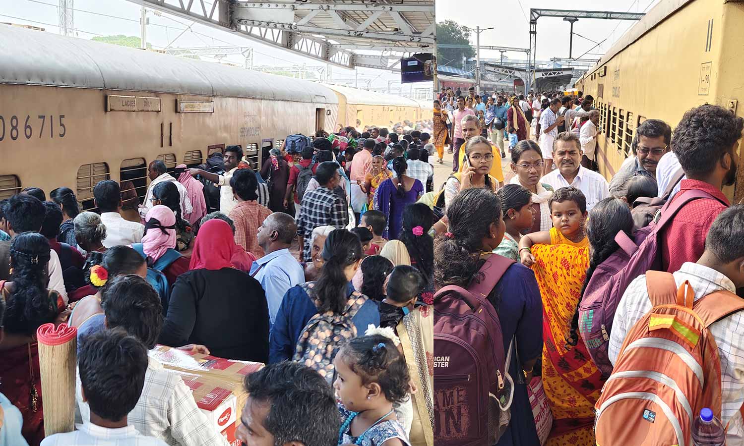 பொங்கல் பண்டிகை விடுமுறை இன்றுடன் நிறைவு: பஸ்-ரெயில் நிலையங்களில் அலைமோதிய பயணிகள் கூட்டம்