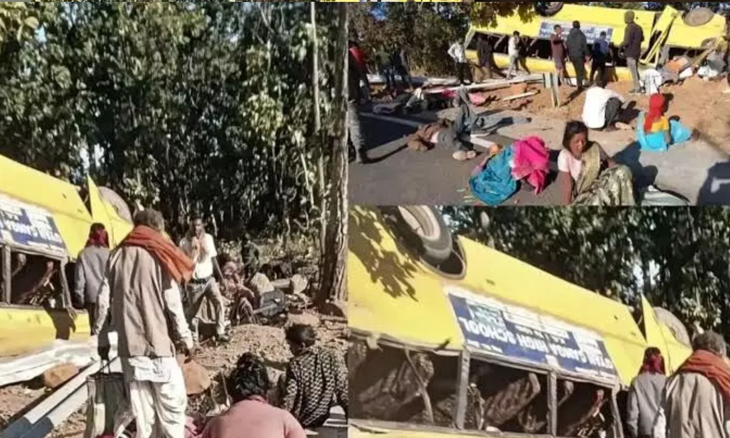 ஜார்க்கண்ட்: சாலையில் பேருந்து தலைகீழாக கவிழ்ந்து விபத்து - 5 பேர் பலி - 25 பேர் காயம்