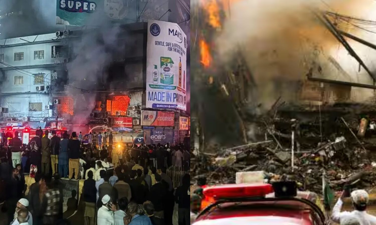 கராச்சி வணிக வளாக தீ விபத்து - பலியானோர் எண்ணிக்கை 61 ஆக உயர்வு