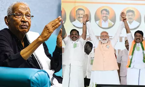 அதிமுக என்ற கூடாரத்தில் பாஜக என்ற ஆர்எஸ்எஸ் ஒட்டகம் நுழைகிறது! - கி.வீரமணி அறிக்கை