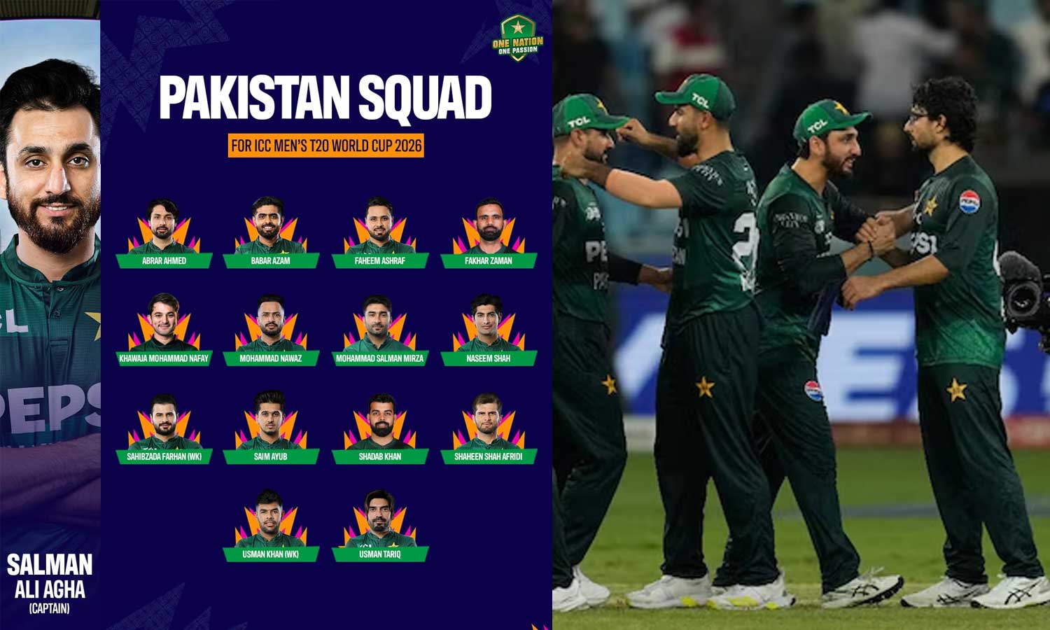 2026 டி20 உலக கோப்பைக்கான பாகிஸ்தான் அணி அறிவிப்பு