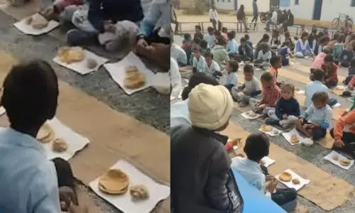 VIDEO: நோட்டுப் பேப்பரில் மாணவர்களுக்கு மதிய உணவு.. மத்தியப் பிரதேச அரசுப் பள்ளியில் அவலம்