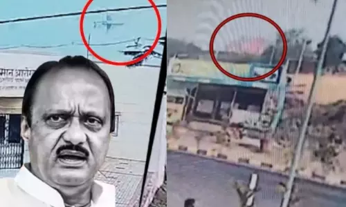 அஜித் பவார் சென்ற விமானம் வெடித்துச் சிதறிய அதிர்ச்சியூட்டும் சிசிடிவி காட்சி!