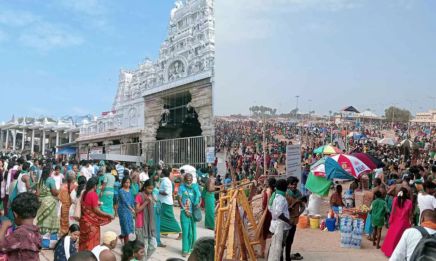 நாளை தைப்பூச திருவிழா: திருச்செந்தூரில் குவிந்த பக்தர்கள்