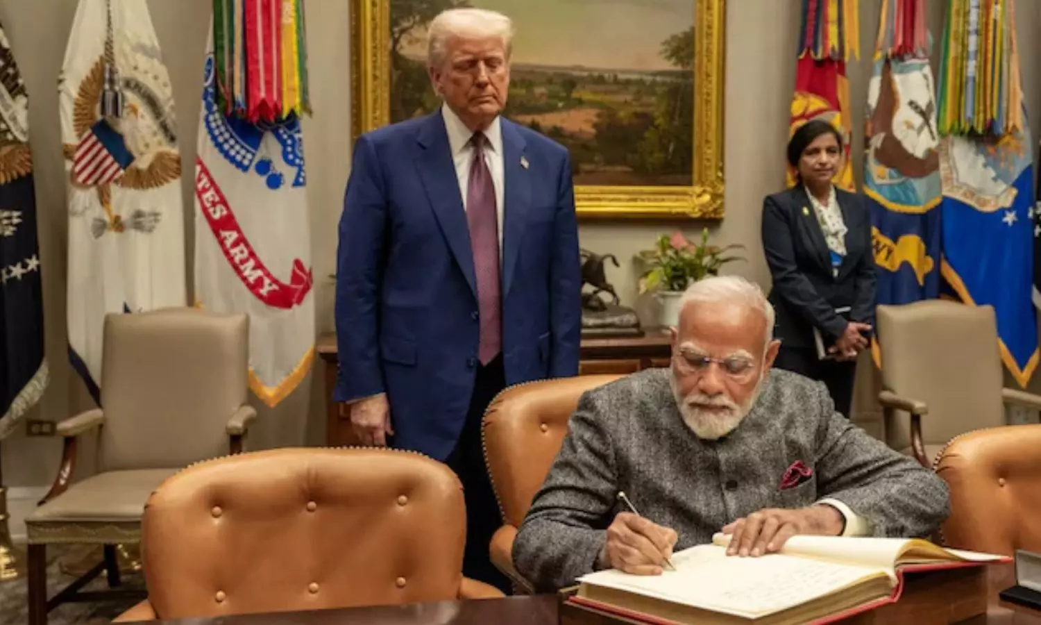 ரஷிய எண்ணெய் வாங்குவதை நிறுத்துவதற்கு ஒப்புக்கொண்ட மோடி.. இந்தியா மீதான வரியை 18% ஆக குறைப்பதாக டிரம்ப் அறிவிப்பு