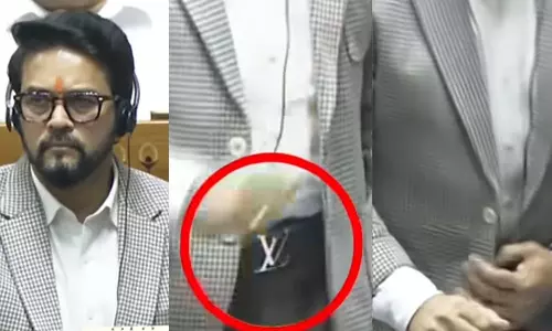 பாஜக எம்.பியின் ரூ.1.5 லட்சம் மதிப்புள்ள பெல்ட்?.. மக்களவையில் மறைக்க முயன்ற வீடியோ வைரல்