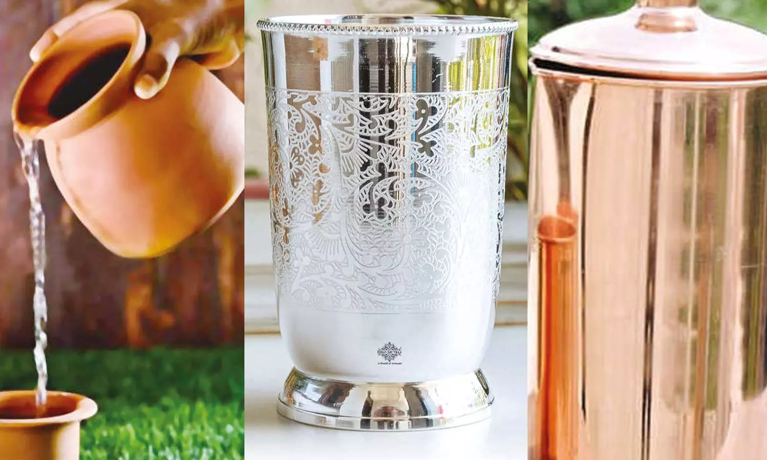 களிமண்-செம்பு-வெள்ளி-பித்தளை-கண்ணாடி:-தண்ணீர்-குடிக்க-சிறந்த-பாத்திரம்-எது?