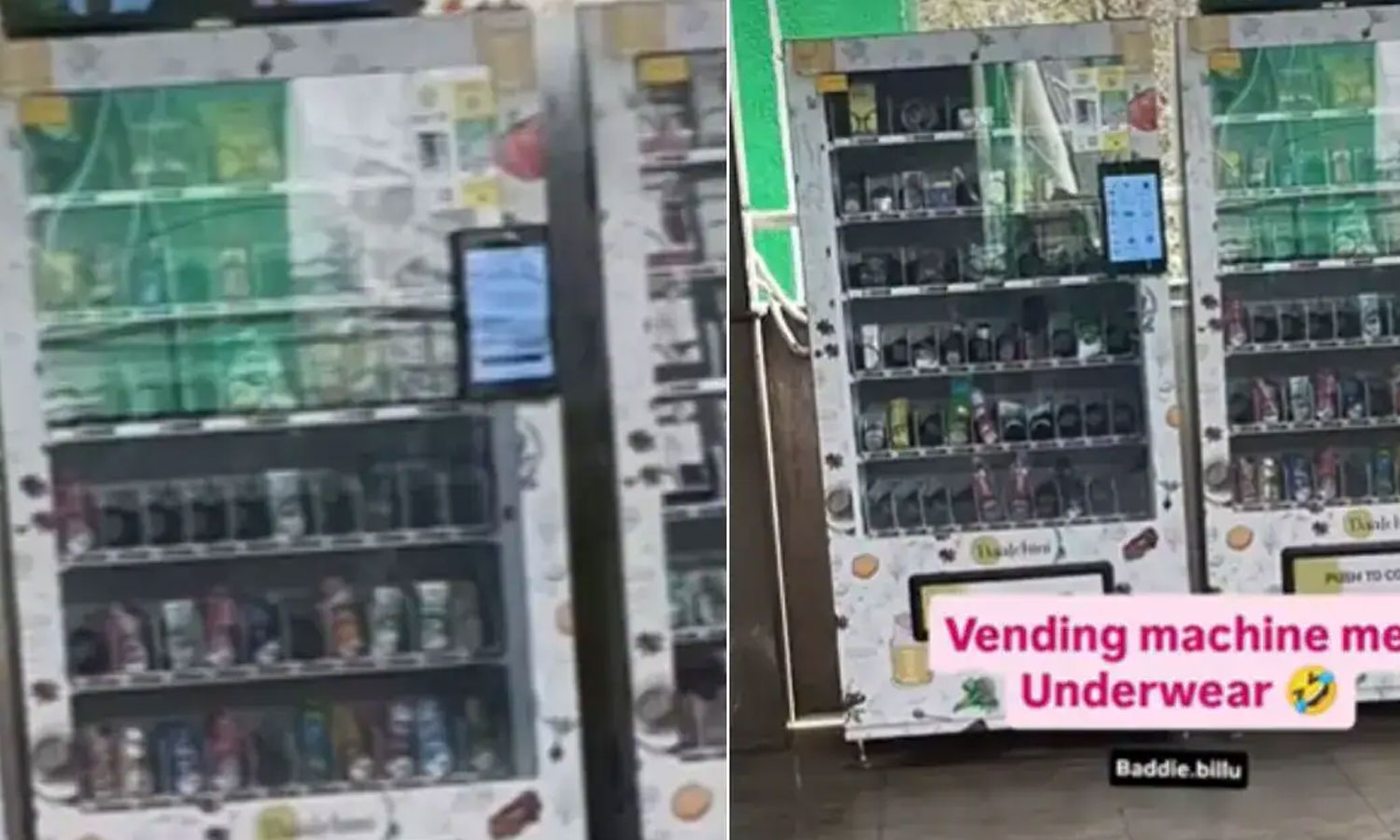 VIDEO: மெட்ரோ நிலையத்தில் உள்ளாடை விற்பனை செய்யும் எந்திரம்