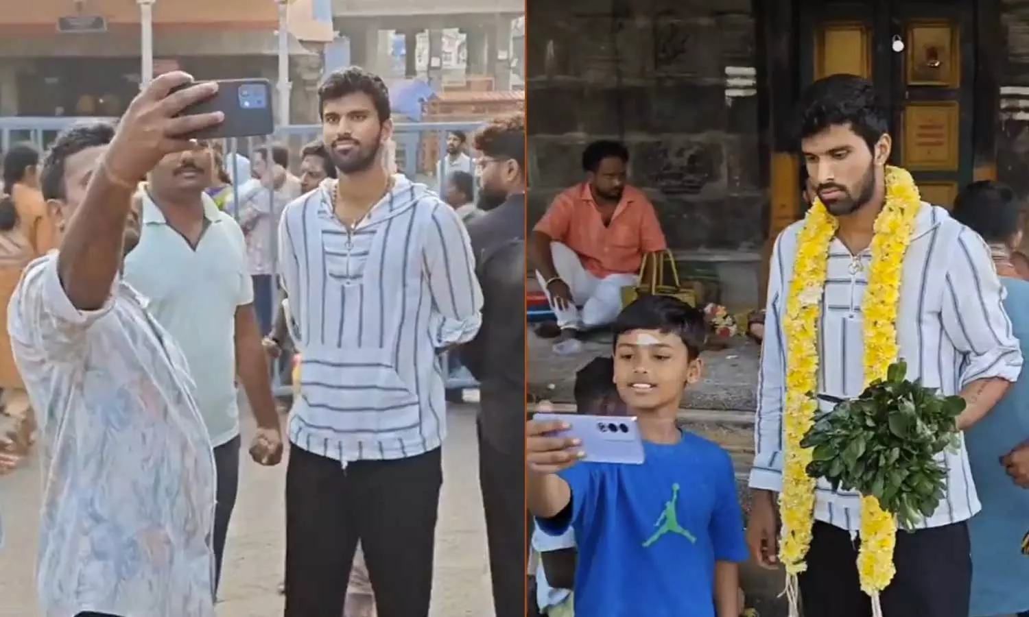 திருவண்ணாமலை அண்ணாமலையார் கோவிலில் வாஷிங்டன் சுந்தர் சாமி தரிசனம்!
