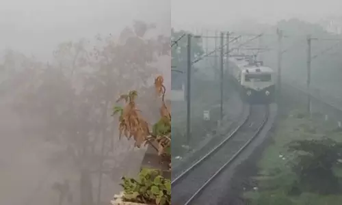 சென்னையில் கடும் பனிமூட்டம் - புறநகர் ரெயில்கள் தாமதமாக இயக்கம்