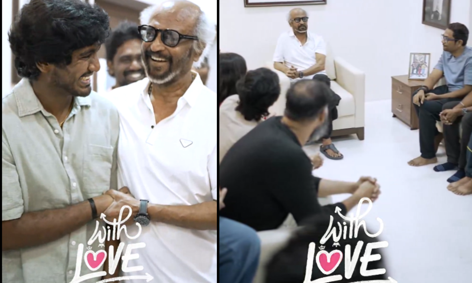 வித் லவ் படக்குழுவை நேரில் அழைத்து பாராட்டிய ரஜினிகாந்த்