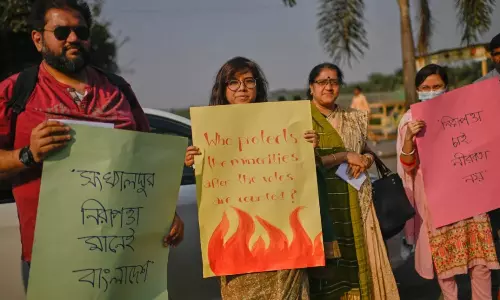 வங்கதேசத்தில் கை-கால்கள் கட்டப்பட்ட நிலையில் இந்து உடல் மீட்பு!