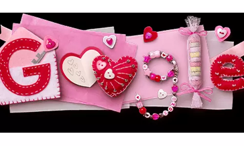 காதலர் தினத்தை சிறப்பு டூடுல் வெளியிட்டு சிறப்பித்த கூகுள்