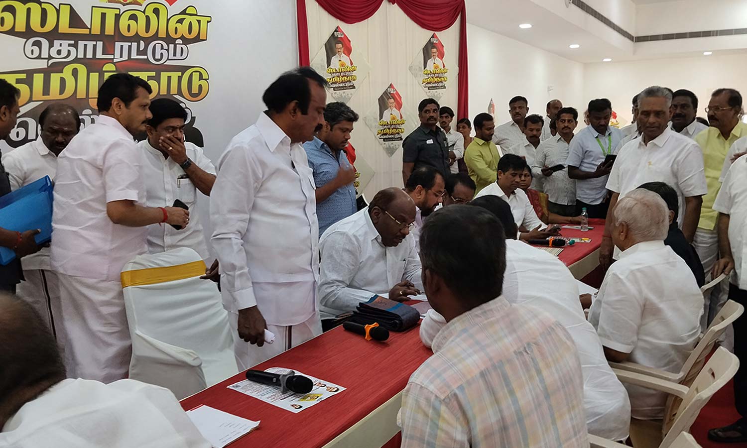 பல்லடத்தில் ஜவுளி உற்பத்தியாளர்களிடம் தி.மு.க., தேர்தல் அறிக்கை குழுவினர் கருத்துக்கள் கேட்பு