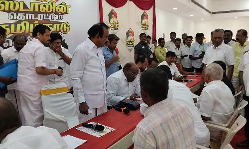 பல்லடத்தில் ஜவுளி உற்பத்தியாளர்களிடம் தி.மு.க., தேர்தல் அறிக்கை குழுவினர் கருத்துக்கள் கேட்பு