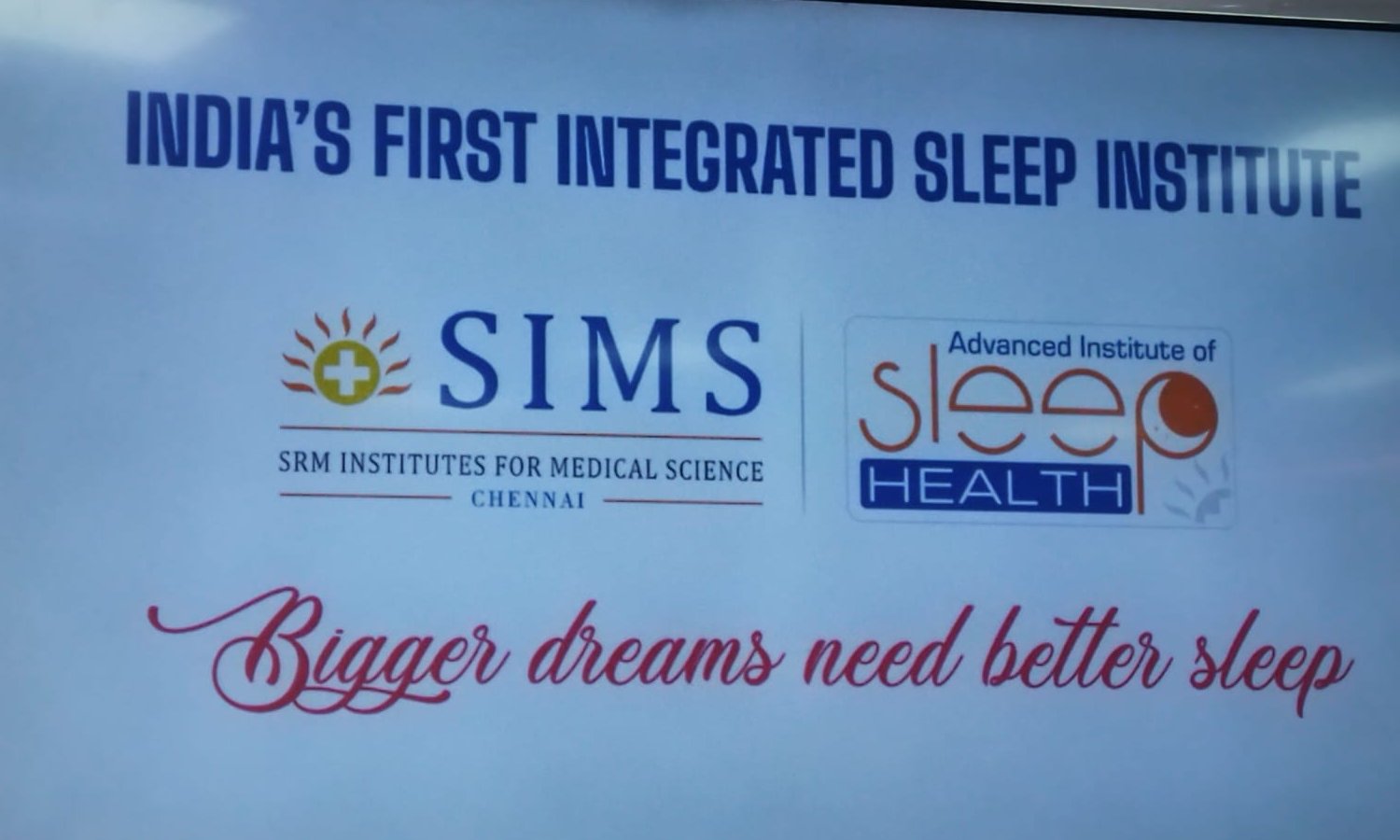 சிம்ஸ் மருத்துவமனையில் இந்தியாவின் முதல் ஒருங்கிணைந்த தூக்கவியல் மையம் தொடக்கம்!