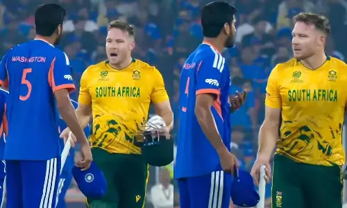 VIDEO: மைதானத்தில் மோதிக்கொண்ட வாஷிங்டன் சுந்தர் - டேவிட் மில்லர்