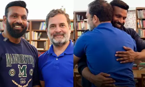 மத வெறுப்புக்கு எதிராக துணிந்து நின்ற முகமது தீபக்-ஐ நேரில்  சந்தித்து பாராட்டிய ராகுல் காந்தி