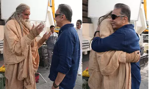 கல்கி 2898AD 2 படப்பிடிப்புத் தளத்தில் அமிதாப் பச்சனை சந்தித்த கமல்