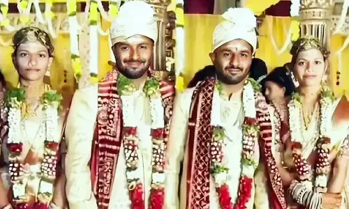 தெலுங்கானாவில் இரட்டையர்களை மணந்த இரட்டை சகோதரிகள்