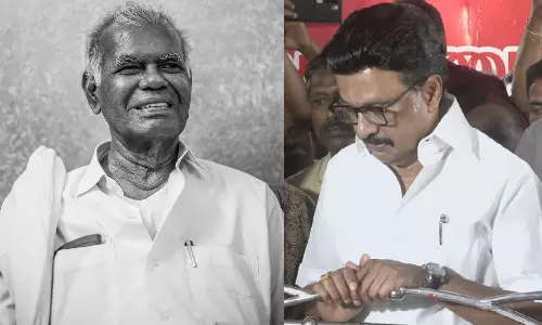 நல்லகண்ணு உடலுக்கு முதலமைச்சர் மு.க.ஸ்டாலின் நேரில் அஞ்சலி