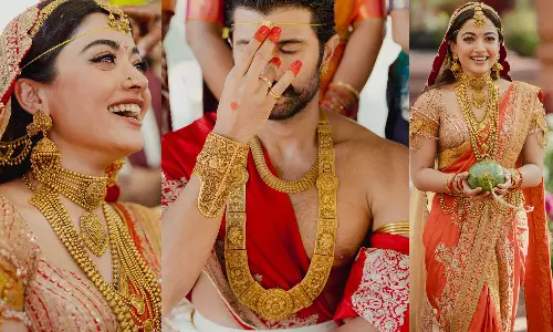 கிலோ கணக்கில் தங்கம்... ராஜ அலங்காரம்... ராமர்- சீதையை போல நடந்த விஜய் தேவரகொண்டா- ராஷ்மிகா திருமணம்