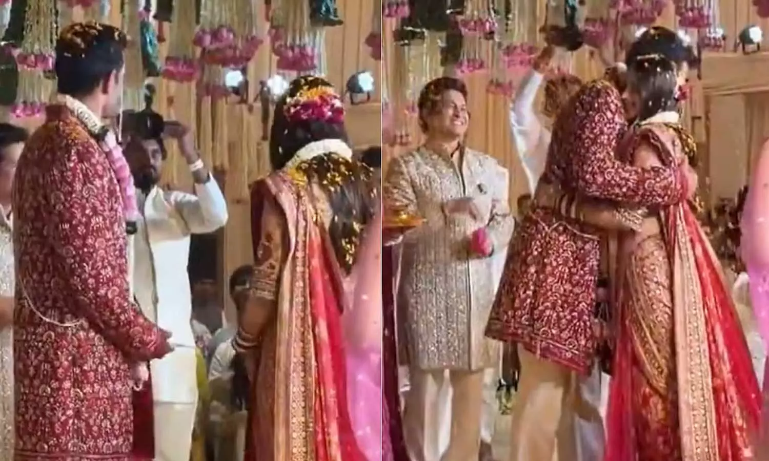 சானியா-சந்தோக்கை-திருமணம்-செய்துகொண்ட-அர்ஜுன்-டெண்டுல்கர்---வீடியோ-வைரல்