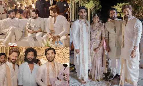 #AlluArjun இல்ல திருமணத்தில் கலந்து கொண்ட சூர்யா - வைரல் புகைப்படங்கள்