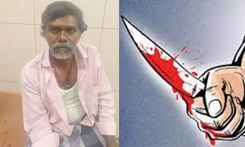 சூரிக் கத்தியால் மகனின் கழுத்தில் குத்திய தந்தை.. 2வது மனைவி விவகாரத்தில் வெறிச்செயல்