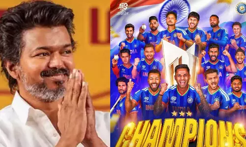 #T20WorldCup இந்த வெற்றி ஒவ்வொரு இந்தியருக்கும் உரியது... இந்திய அணிக்கு வாழ்த்து தெரிவித்த விஜய்